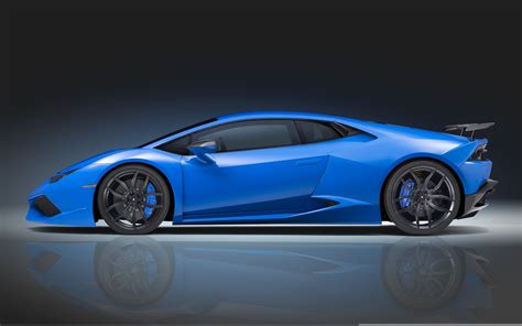Lamborghini Huracan blue supercar side view wallpaper | cars | Wallpaper Better