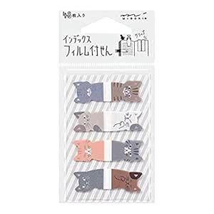 Midori Notebook Film Index Tab Sticker, Cat, 8 designs x 6 sheets ...