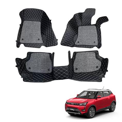 Mahindra Xuv 300 2019 Onward Premium Diamond Pattern 7D Car Floor Mats ...