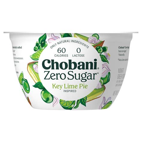 Chobani Zero Sugar Key Lime Pie Inspired Nonfat Greek Yogurt, 5.3 oz ...