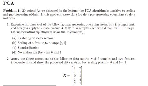 Image result for Pca Problem