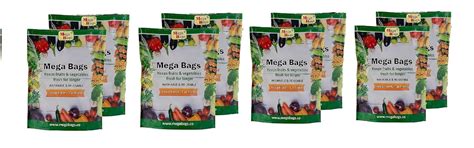 Buy Mega Bags Reusable Produce Storage Bags, 1.5 kg Capacity, Pack of 8 ...