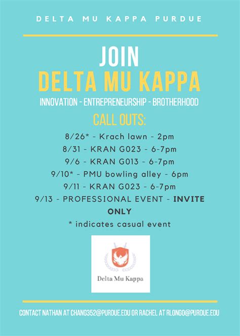 Delta Mu Kappa Purdue Callouts - Certificate in Entrepreneurship and ...