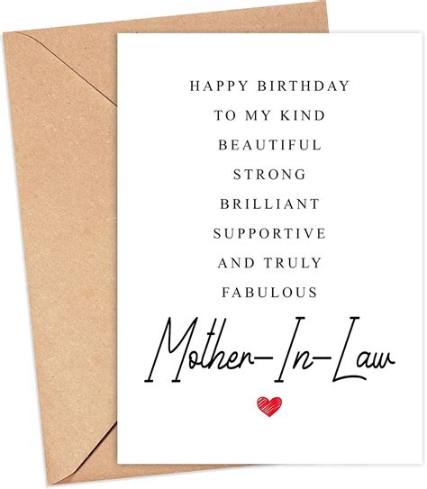 Averaze Mother-In-Law Birthday Card Poem - Amazing India | Ubuy