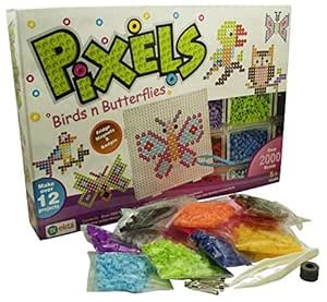 Buy Ekta Pixel Birds & Butterflies Fridge Magnets Badges Making KIT ...