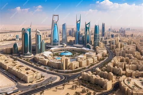 Premium Photo | Aerial panorama of downtown of Riyadh city Al Riyadh ...