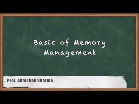 Memory Management - GATE Operating System Basics Explained Video ...