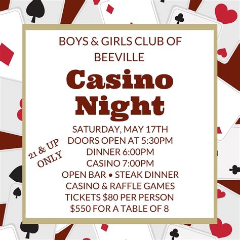 Boys & Girls Club of Beeville Casino Night, Bee County Expo Center ...