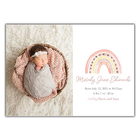 Girl Birth Announcement - Brown Paper Studios