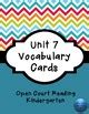 Kindergarten Open Court Unit 7 Vocabulary Cards by Keep Calm and Geaux ...