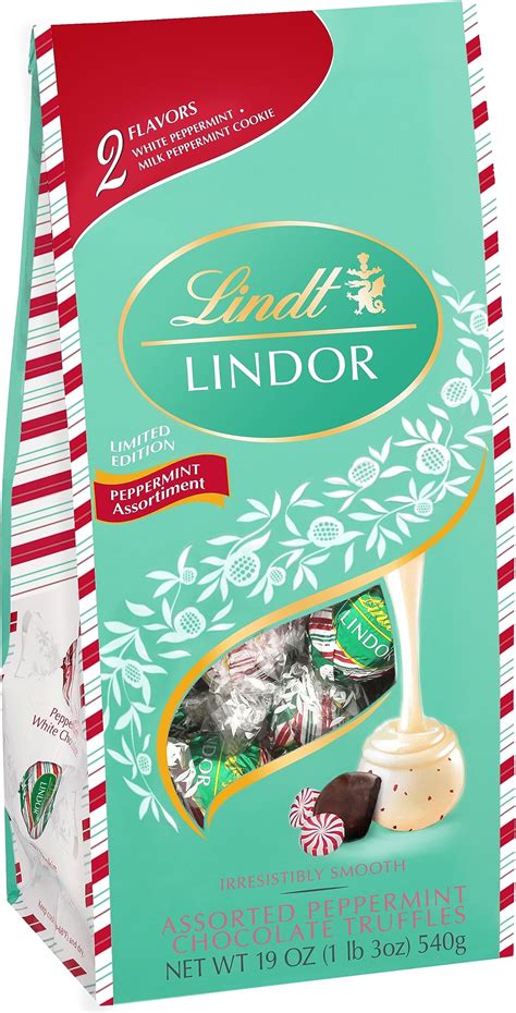 Amazon.com : Lindt LINDOR Holiday Assorted Peppermint Chocolate Candy ...