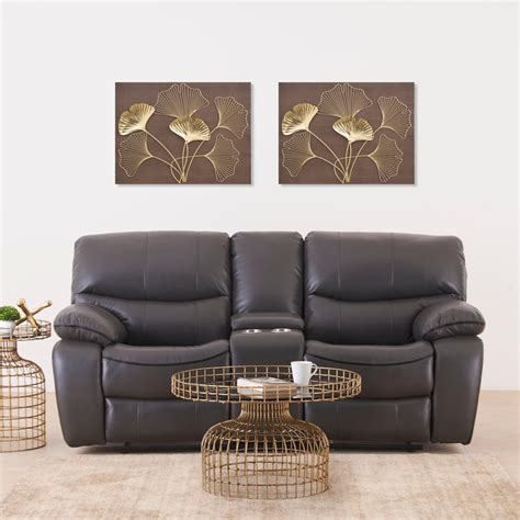 Buy Drake Faux Leather 2-Seater Recliner - Grey from Home Centre at ...