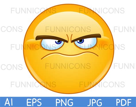 Frustrated Face Emoji Clipart