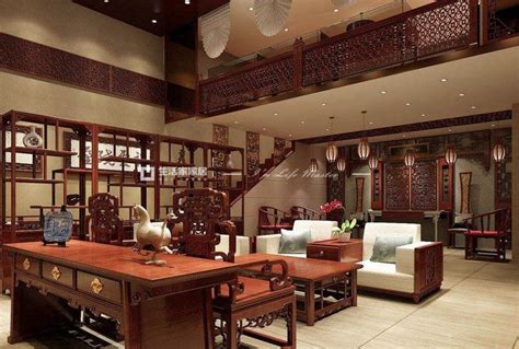 中式客厅红木古典家具效果图 – 设计本装修效果图