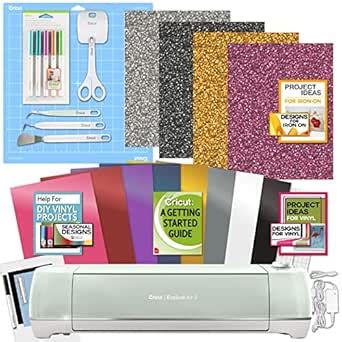 Cricut Explore Air 2 Machine Bundle - Heat Transfer, Vinyl Pack, Tools ...