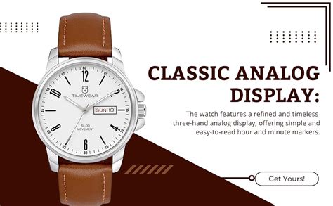 TIMEWEAR Analog New Track White Dial Day Date Functioning Brown Leather ...