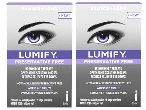LUMIFY Eye Drops for Redness Relief, Fast Acting, 20 Single Use Vials, 2 Pack - Walmart.com