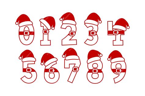 Premium Vector | Versatile collection of santa claus numbers for ...