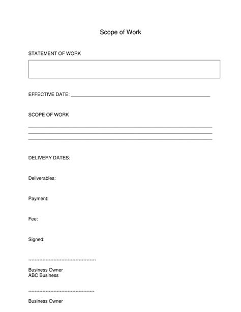 Free Printable Scope Of Work Templates [PDF, Excel, Word]