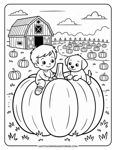 The Best Pumpkin Patch Coloring Pages (5 Printables) - Easy Coloring ...