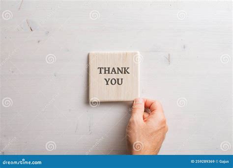 Wooden Tile with a Thank You Sign on it Stock Image - Image of thankful ...