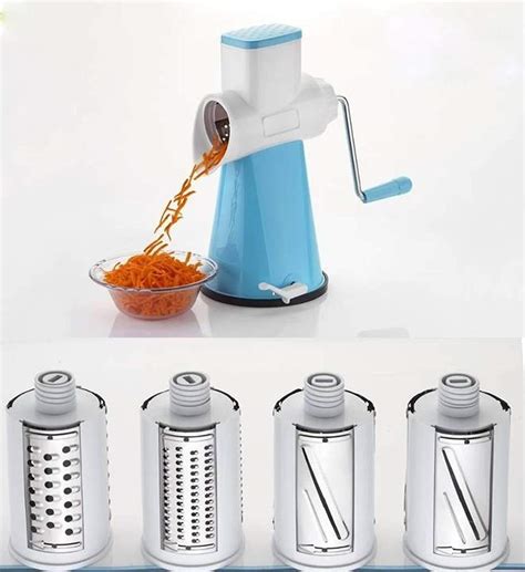 Fabulex India 4 in 1 Rotary Grater Shredder Slicer for Vegetables ...