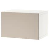 BESTÅ wall-mounted cabinet combination, white/Lappviken light grey ...
