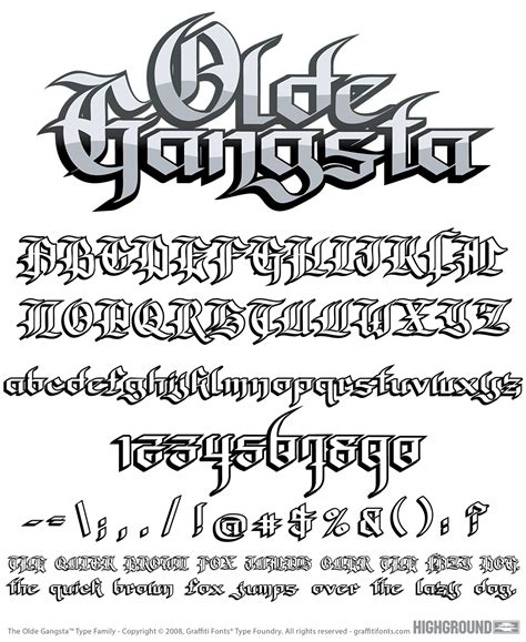Olde Gangsta Font Family - Graffiti Fonts