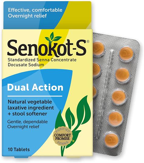 Buy Senokot-S Dual Action Natural Vegetable Laxative Ingredient Plus ...