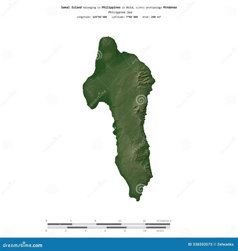 Samal Island. Philippines. Shape on White. Physical Stock Illustration ...