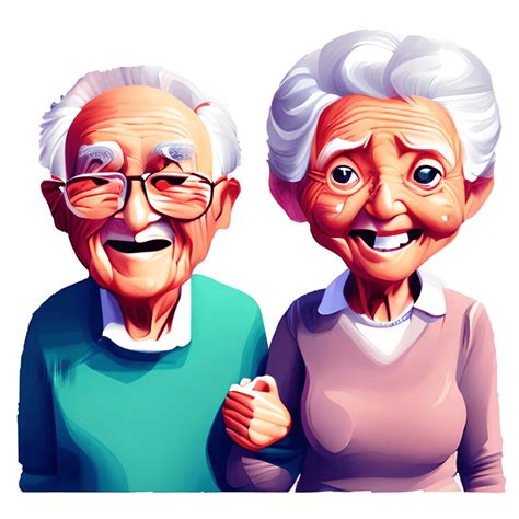 Grandma And Grandpa Cartoon