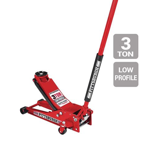 3 Ton Low-Profile Floor Jack with RAPID PUMP, Red