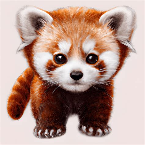 Kawaii Red Panda Cub Watercolor Graphic · Creative Fabrica