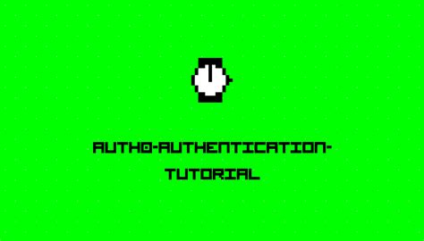 Authentication Tutorial 的图像结果
