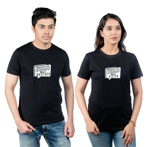 Chombooka Adult Siblings T-Shirts There's No Buddy Like A Brother & Si