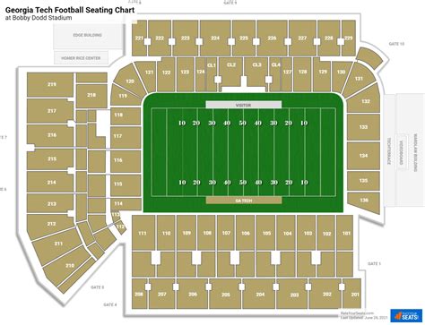 GA Tech Football Seating Chart 的图像结果