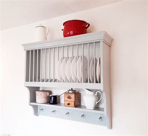 Wall Mounted Plate Rack Cupboard
