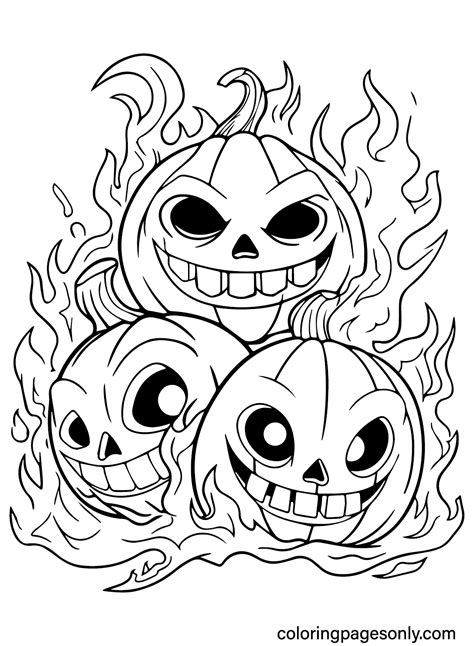 Scary Halloween Printables Coloring Pages