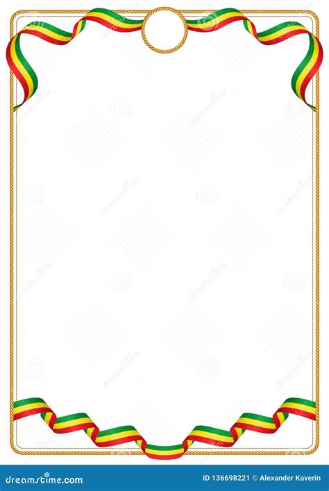 Frame and Border of Ethiopia Colors Flag Stock Vector - Illustration of people, ornate: 136698221