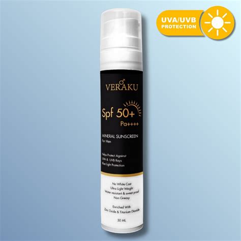 SPF-50+ PA++++ | Mineral Sunscreen | For Men | 50ML - Veraku