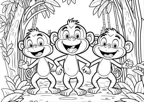 Monkey Colouring Sheet