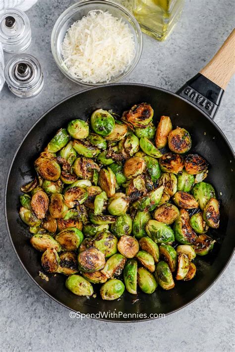 Pan Fried Brussel Sprouts Garlic