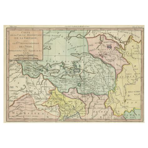 Original Hand-Colored Antique Map of Tartary and Northern India For Sale at 1stDibs | 1724 map ...