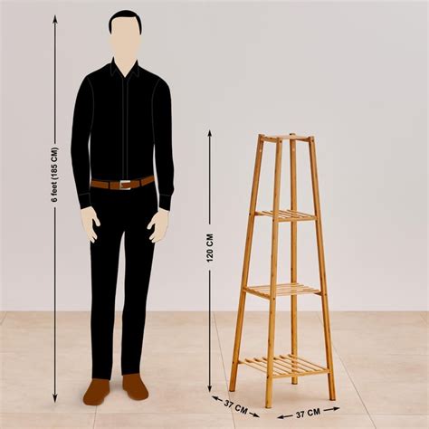 Buy Midori Bamboo 3-Tier Planter Stand - Light Brown from Home Centre ...