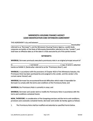 MN Loan Modification And Extension Agreement 2018 - Fill and Sign ...