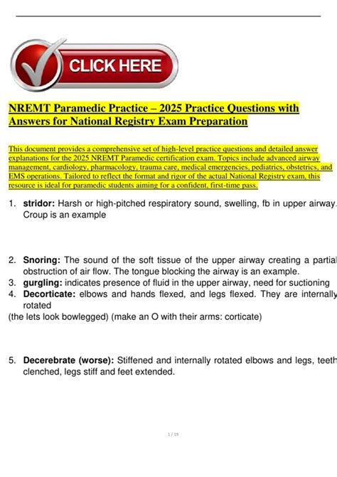 NREMT Paramedic Practice – 2025 | National Registry Exam Preparation ...