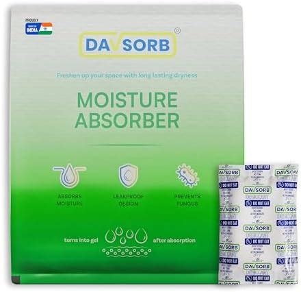 Davsorb Moisture Absorber Pouch, Pack of 15-50gram each | Dehumidifier ...