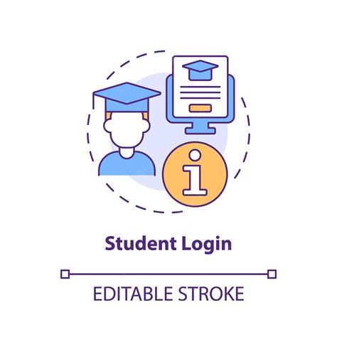 Premium Vector | Student login concept icon