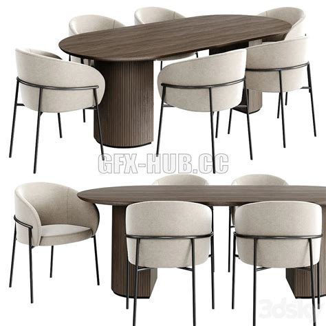 Dinning set 21 3dsky | Free 3D Model Download – 3DSky Model Free