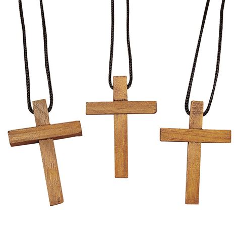Wooden Cross Necklace For Men